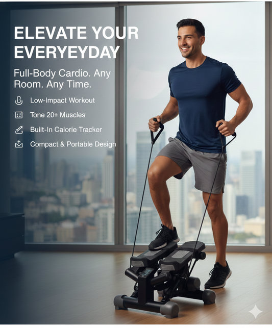 Mini Stepper with Resistance Bands